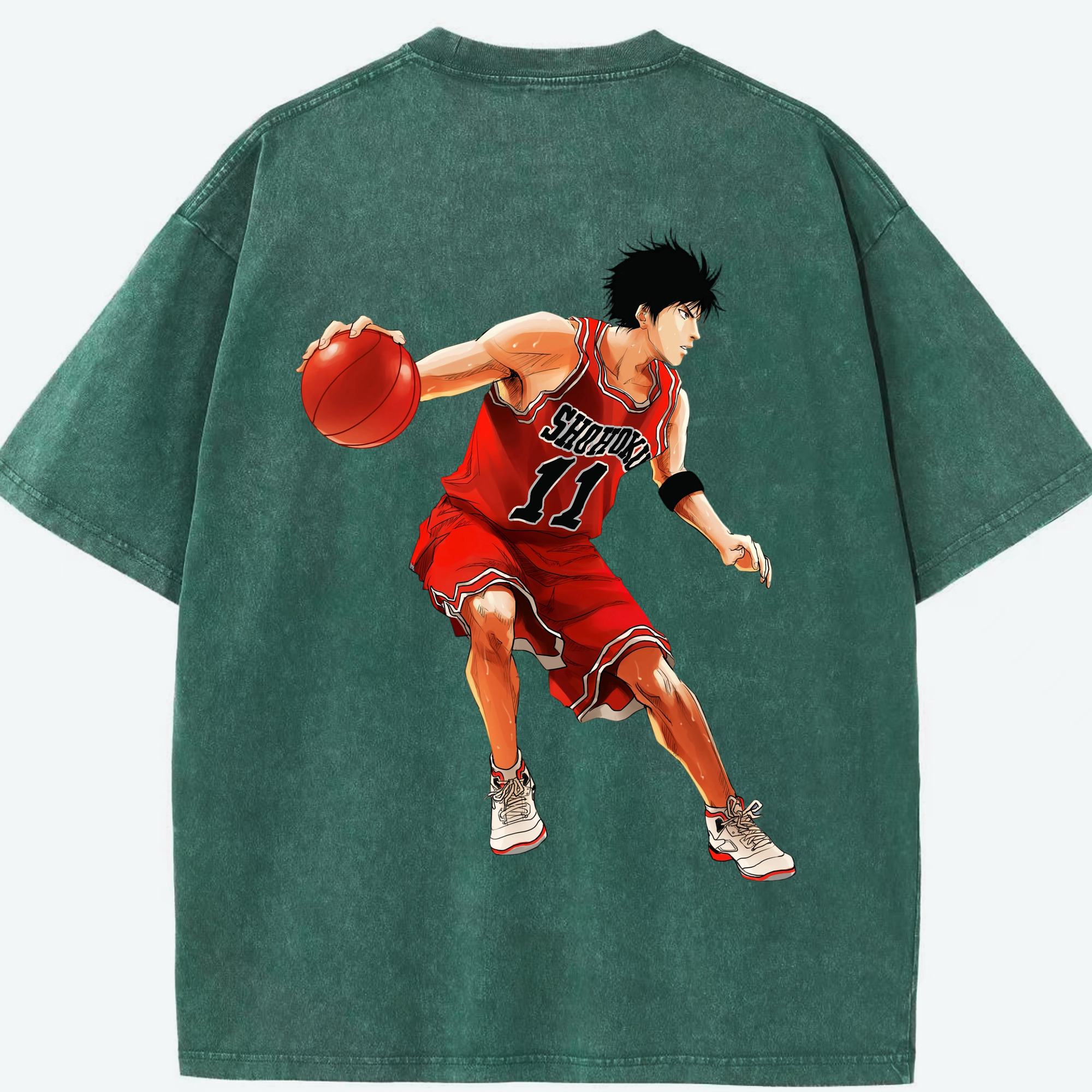 （画像用） SLAM DUNK／スラムダンク 綿100% ヴィンテージ風 半袖Tシャツ（背面プリント）